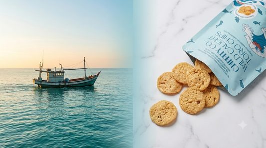 Toro Chips on a boat — wild-caught tuna chips, sea-to-shelf, Singapore